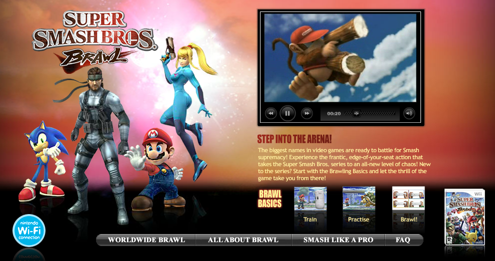 Super Smash Bros. Brawl Microsite