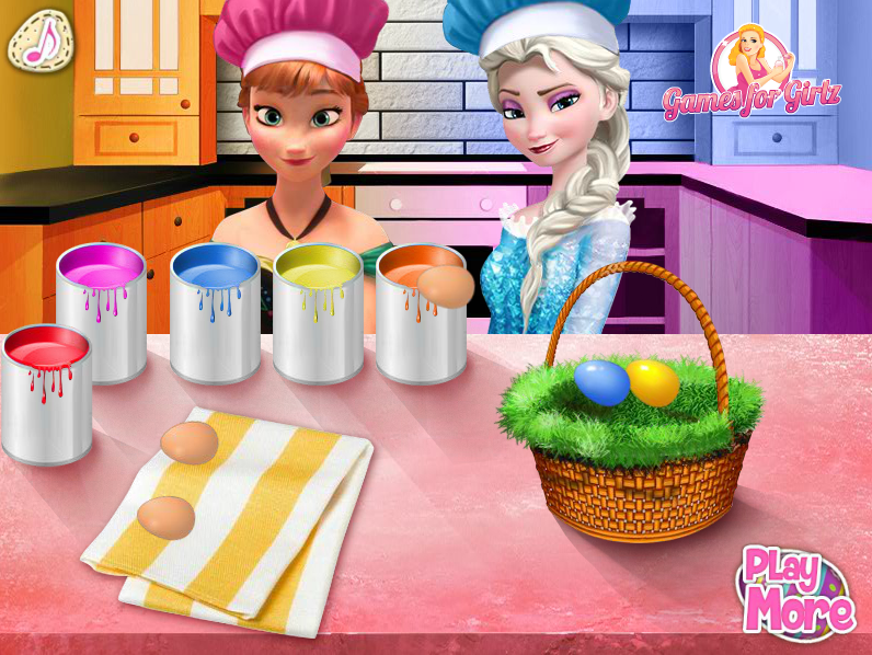 Elsa & Anna Eggs Painting