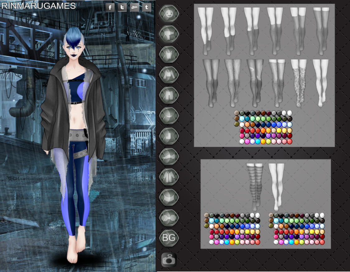 Cyberpunk fashion dress up game