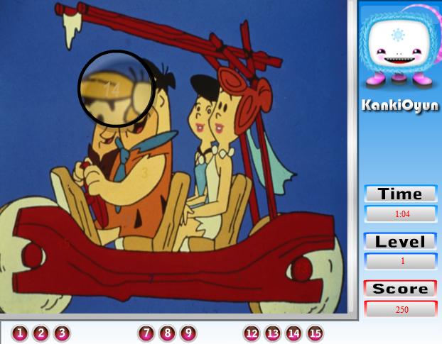 Hidden Numbers: The Flintstones