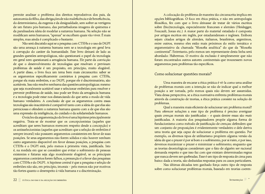A Ética do Uso e da Seleção de Embriões