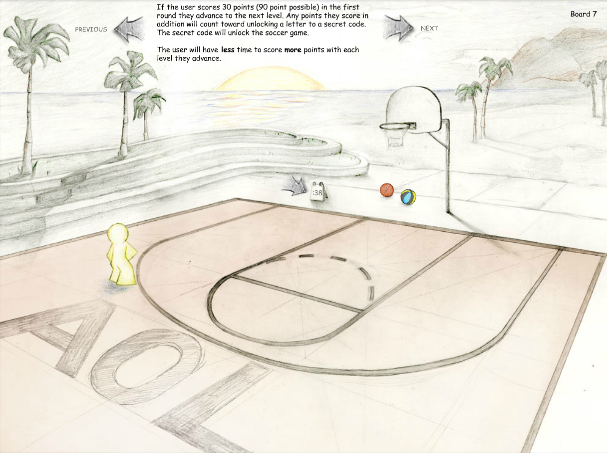 AOL 3-Point Shootout Animated Storyboards (A)