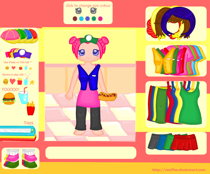 Create your own Fastfood Waitress!