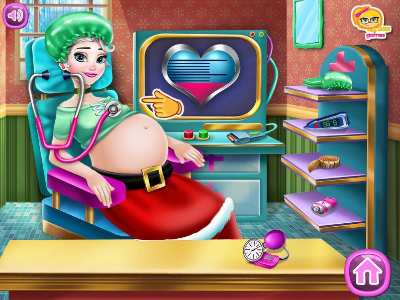 Mrs. Claus Pregnant Check-Up