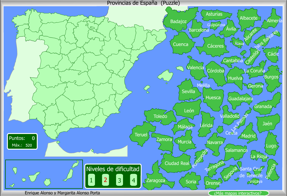 Provincias de España - Puzzle normal