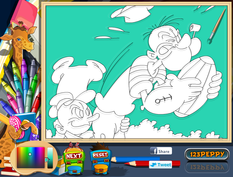 Popeye Online Coloring Page