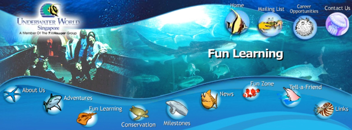 Underwater World Singapore Fun Learning Banner