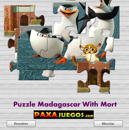 Puzzle Madagascar with Mort