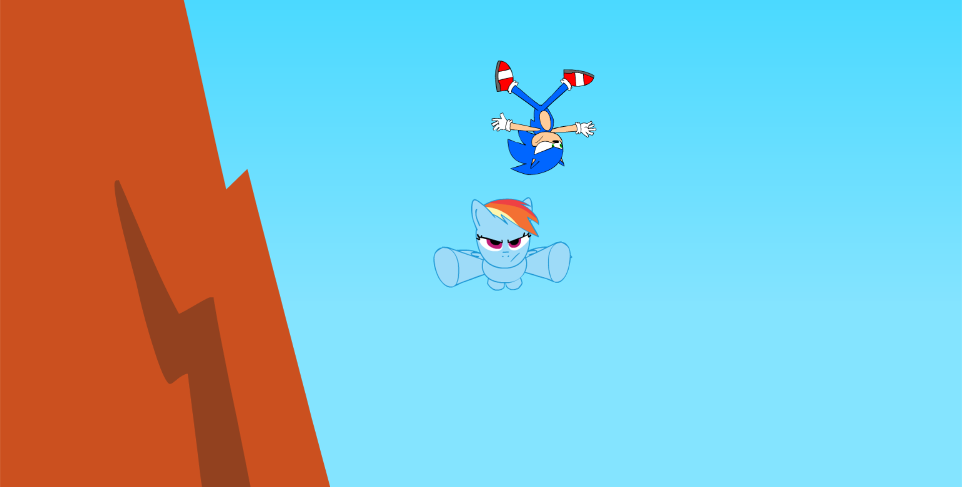 Sonic vs Rainbow Dash