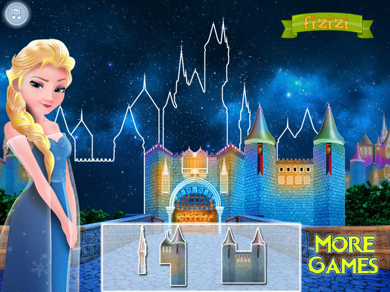 Elsa Builds the Frozen Castle