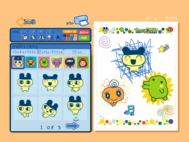 Tamagotchi: Printing Goodies