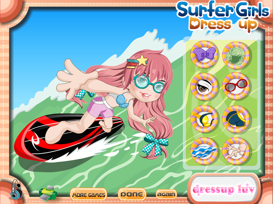 Surfer Girls Dress Up