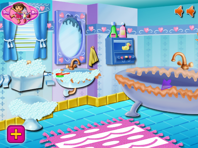 Super Barbie Bathroom Clean Up