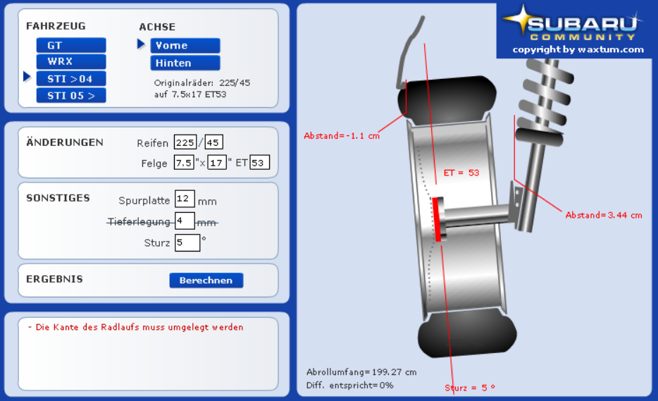 SUBARU Radkonfigurator [Impreza]