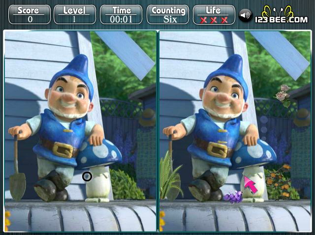 Gnomeo and Juliet - Spot the Difference