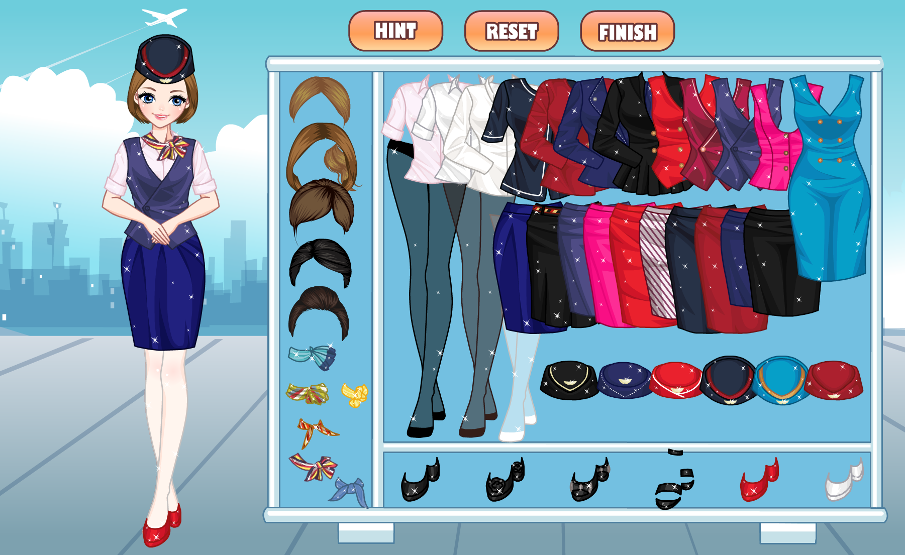 Stewardess Dress Up Game