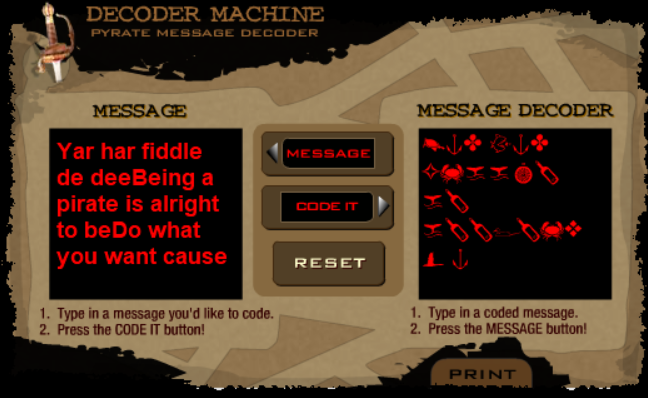 Pyrates Decoder Machine