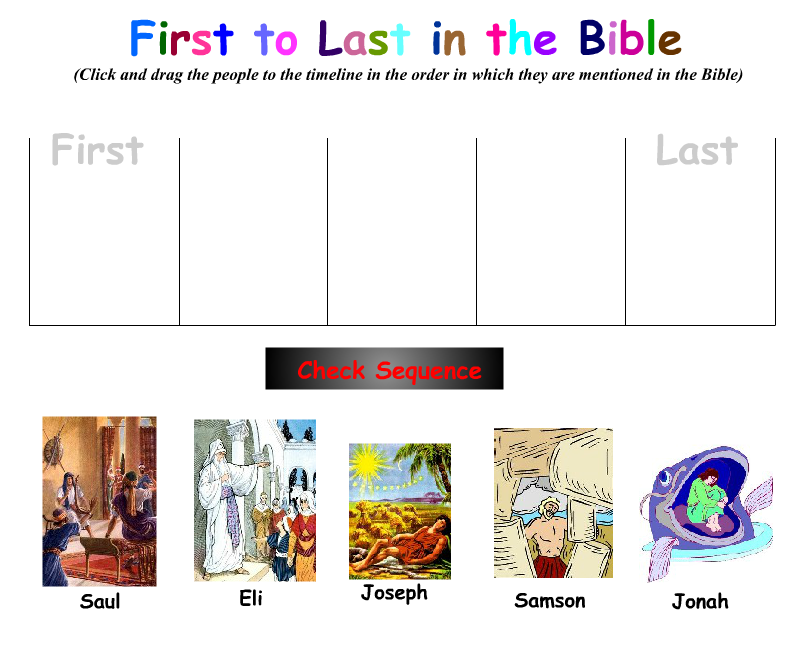 First to Last Game: Old Testament