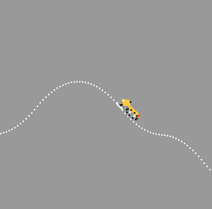 Snowmobile Riding On Randomly Generated Pixel Hills