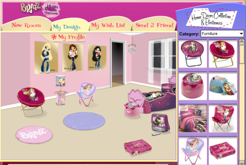 Bratz Bedroom Designer