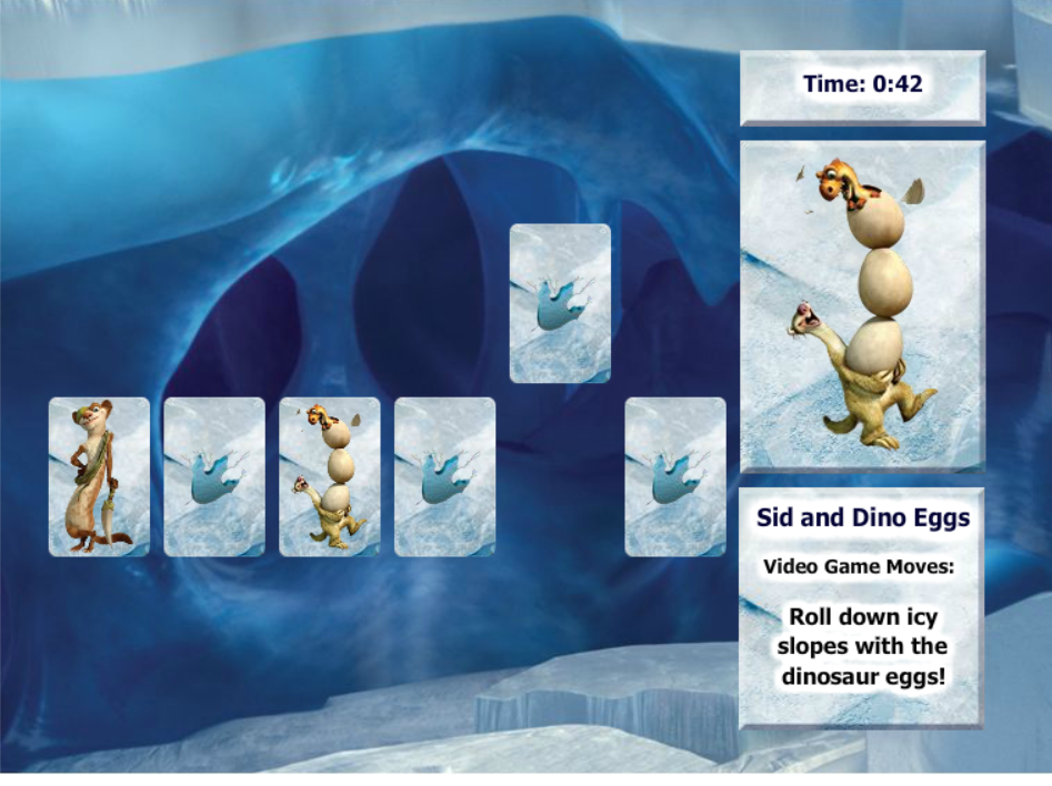 Ice Age: Dawn of the Dinosaurs VIDEO GAME - Memory Game