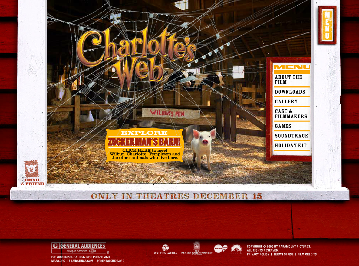 Charlotte's Web Microsite
