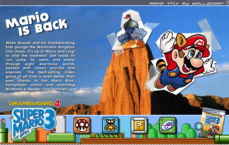 Super Mario Advance 4: Super Mario Bros. 3 Microsite