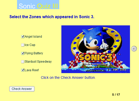 Sonic Quiz III