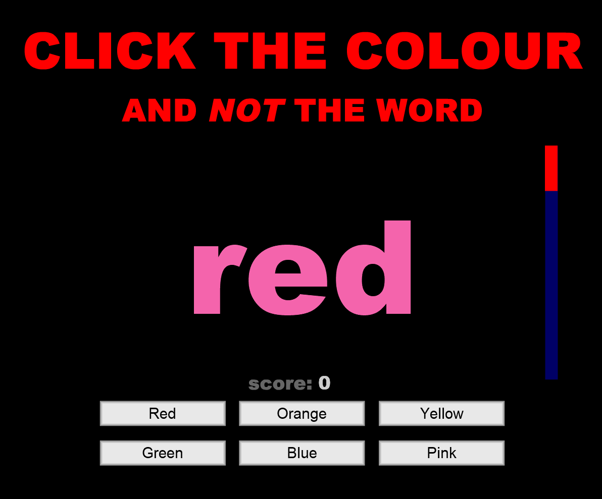 Click the colour and not the word