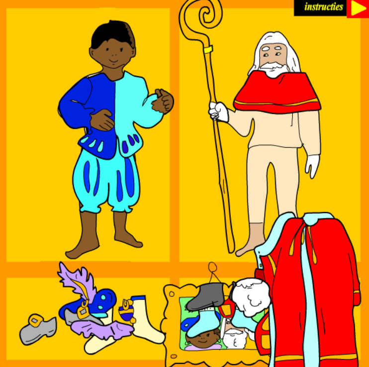 Sint en Piet Aankleden