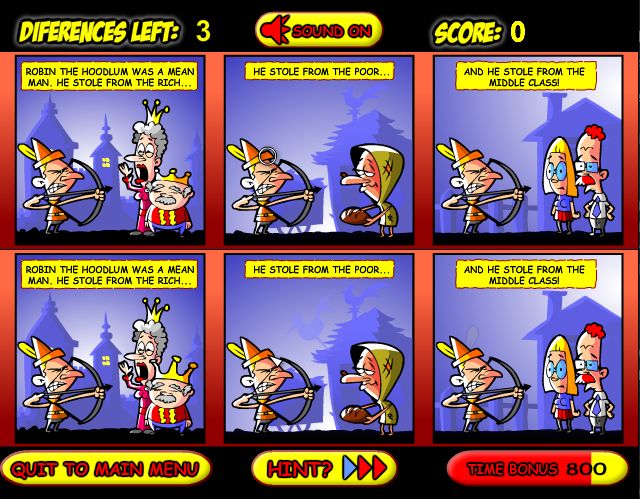 Robin the Hoodlum: A Spot the Difference Comic