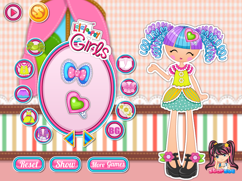 Lalaloopsy Girls: Pix E. Flutters Dress Up Game