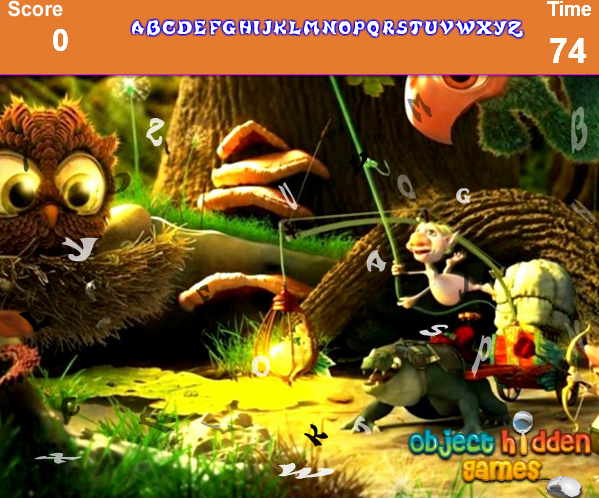 Cartoon Forest Hidden Alphabets