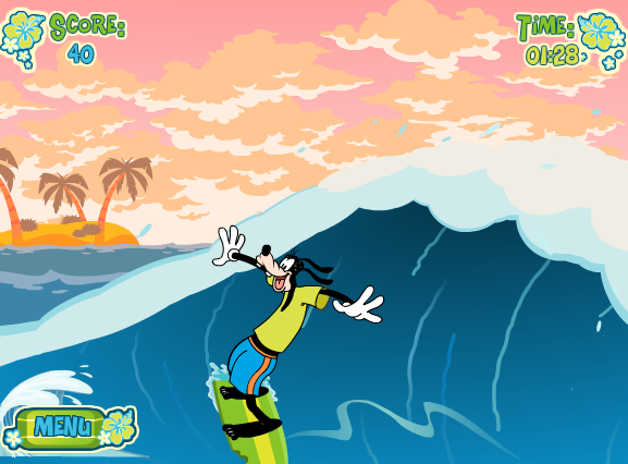 Goofy in Wipeout!