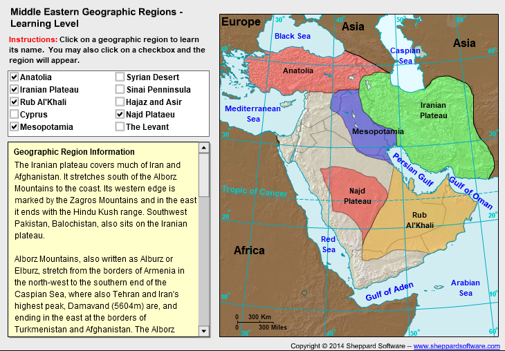 Geography of the Middle East - Landscapes