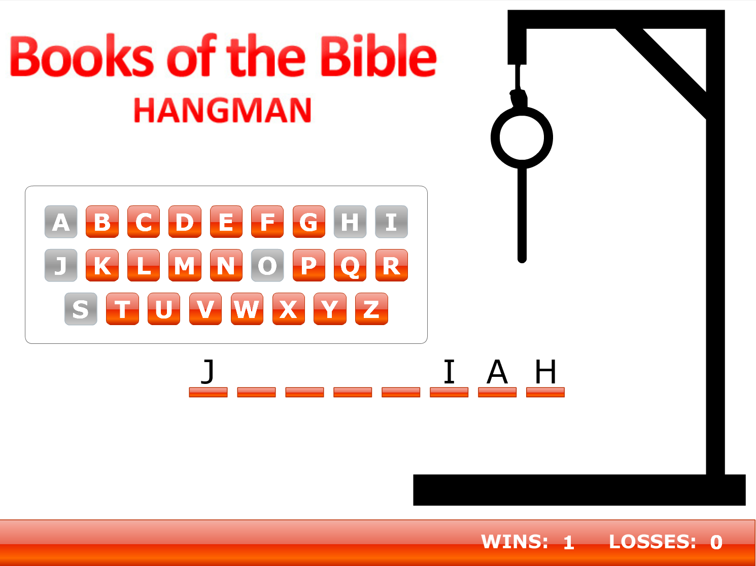 Books of the Bible Hangman