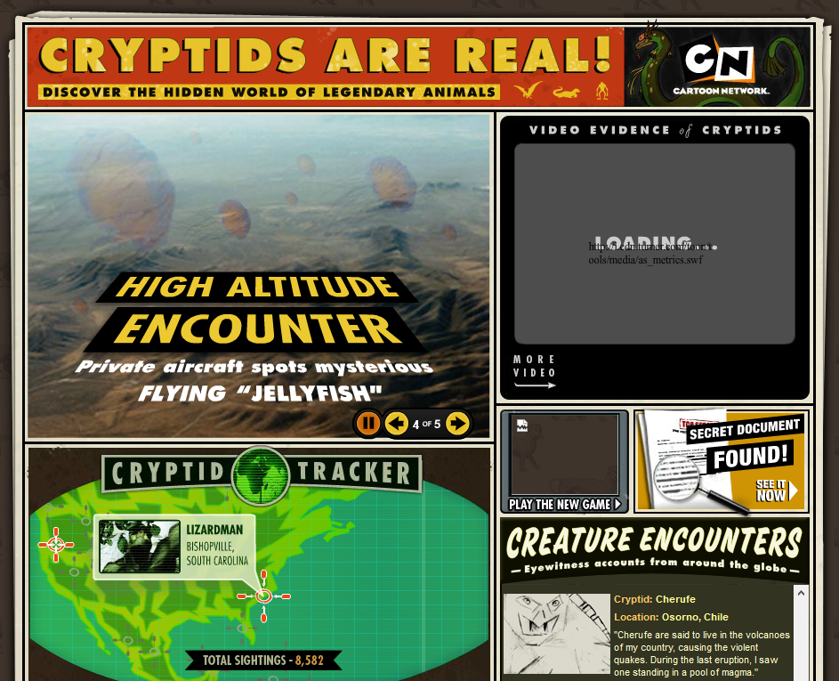 Cryptids Are Real! Microsite