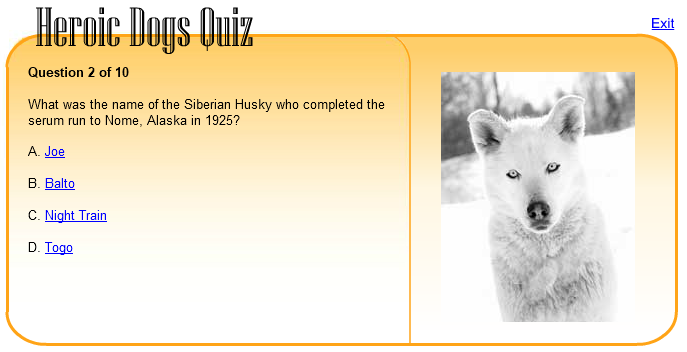 Heroic Dogs Quiz