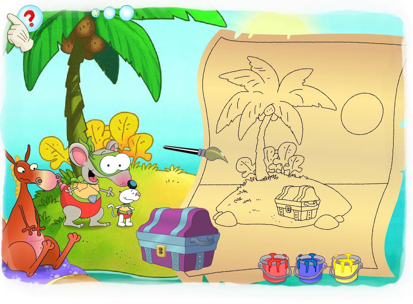 Toopy and Binoo: Pirate Island Game (Coloring)