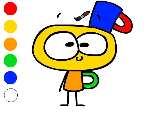 Mugman Colouring Page