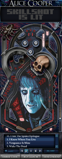 Alice Cooper Along Came A Spider Pinball