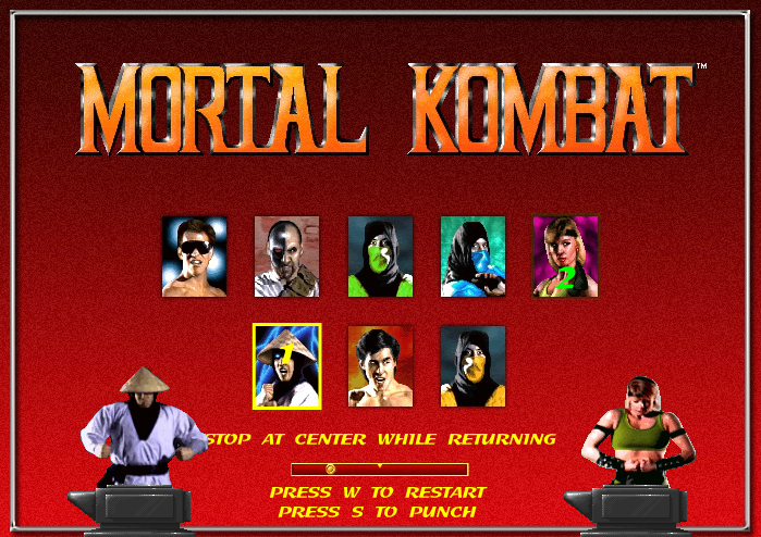 MK - Test Your Might - Character Select Game