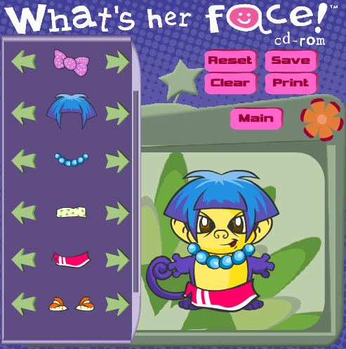 What's Her Face! CD-ROM Presents Dazzling Dress-Up!