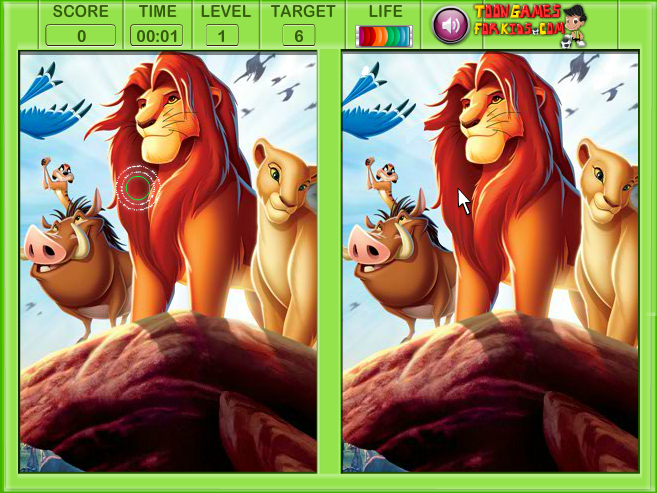 The Lion King Spot The Difference