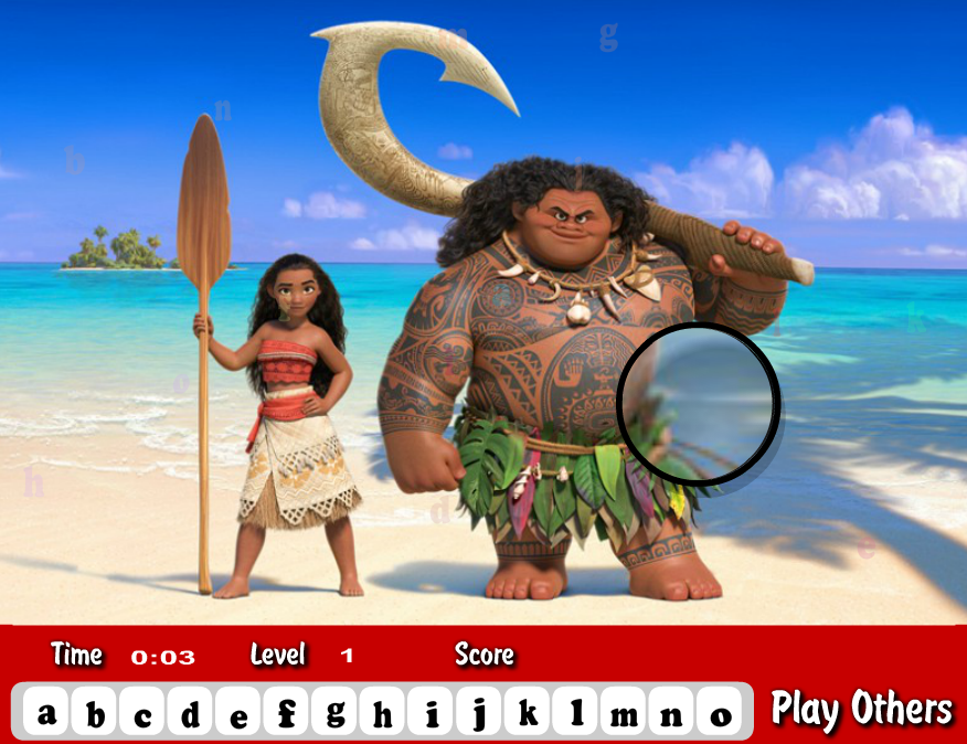 Moana Hidden Letters