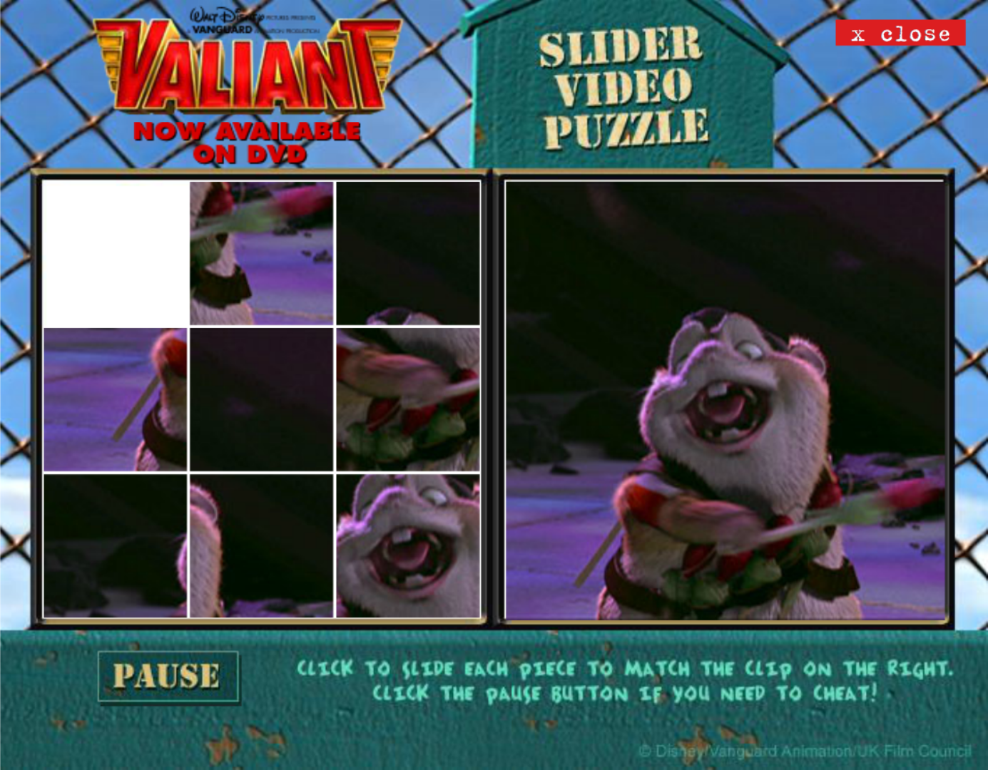 Valiant: Slider Video Puzzle