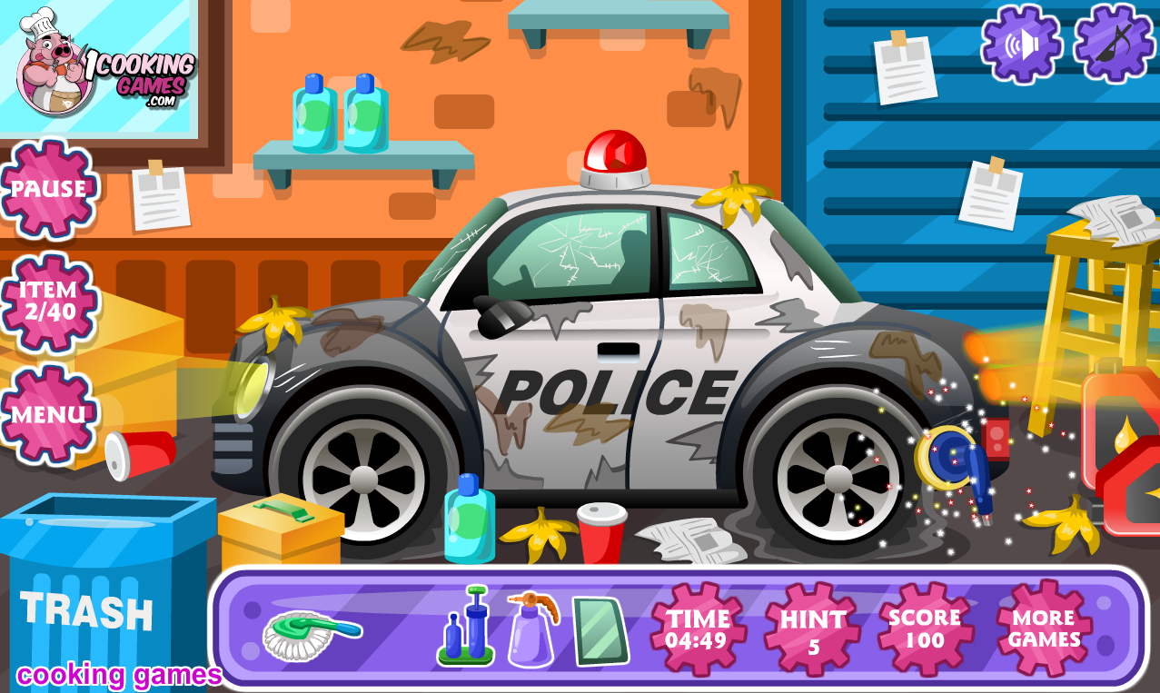 Clean Up Police Car