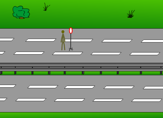 How to cross a highway without hurts ?