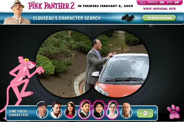 Pink Panther 2: Clouseau's Character Search