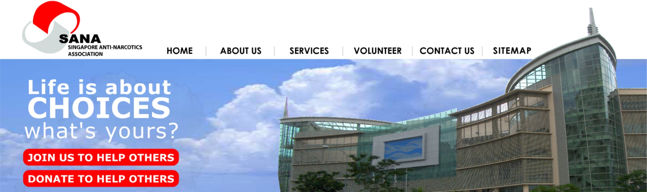 Singapore Anti-Narcotics Association 2012 Website Banner